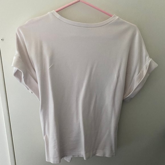 Express White Tie-Waist Oversized Top Size XS - Picture 4 of 12